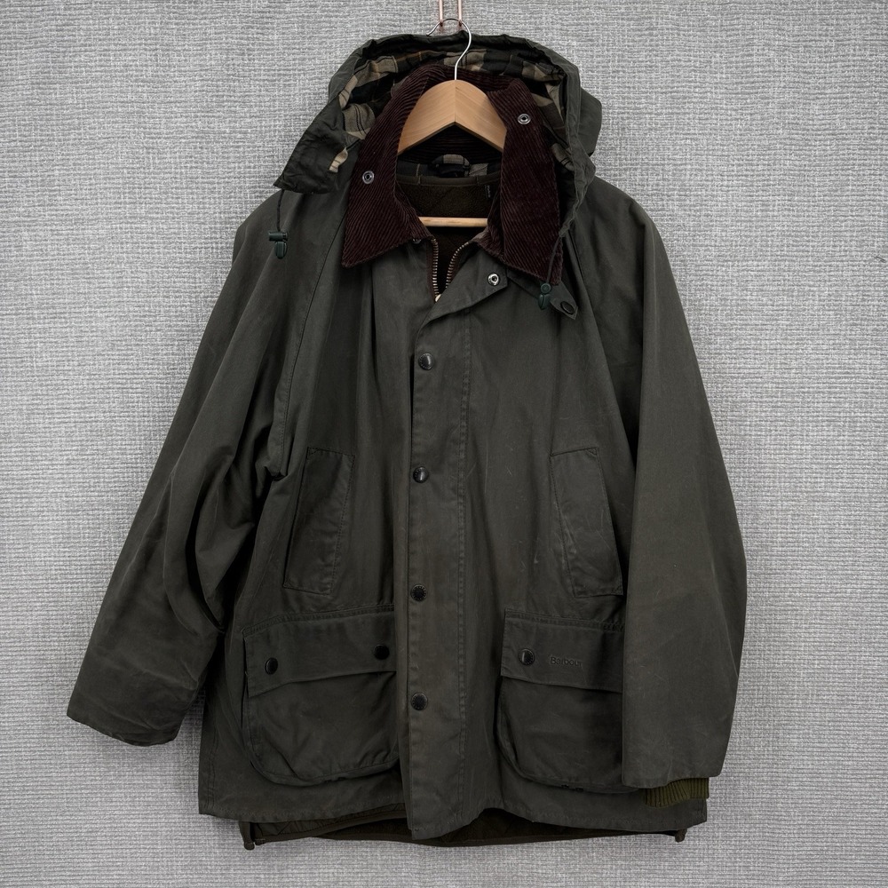 Barbour Bedale Waxed Jacket Men 44 L Green Polarquilt Vest‎ Zip In Liner  & Hood